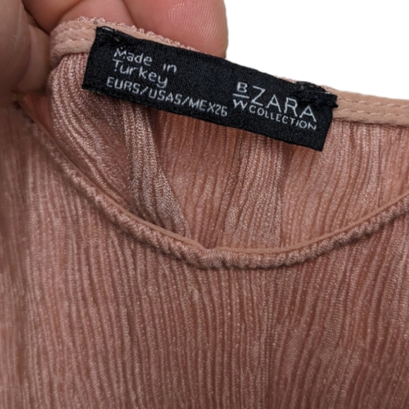 Zara Women's Peach Ribbed Cami Tank Top 🌸✨ - Picture 3 of 6